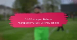 2-1-2 Formasjon: Balanse, Angrepsalternativer, Defensiv dekning