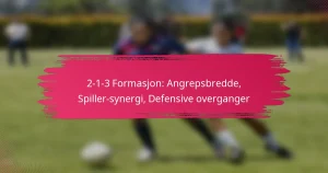2-1-3 Formasjon: Angrepsbredde, Spiller-synergi, Defensive overganger